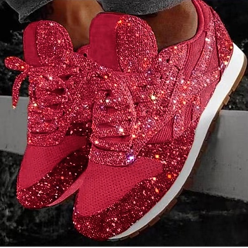 Women's Trainers Athletic Shoes Sneakers Bling Bling Shoes Sequins