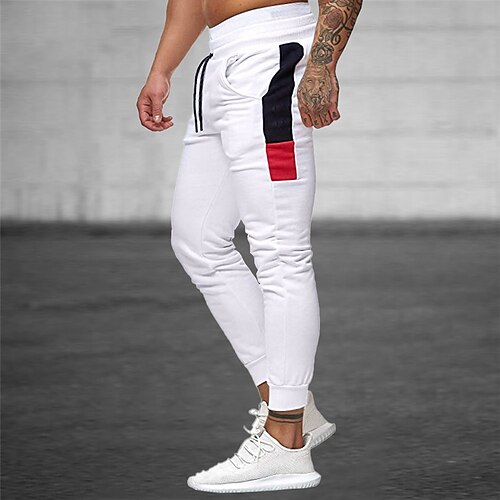 

Herren Jogginghose Trainingshose Jogginghose Jogger Hose Hosen Kordelzug Glatt Komfort Atmungsaktiv Outdoor Täglich Ausgehen Modisch Brautkleider schlicht Weiß Rote