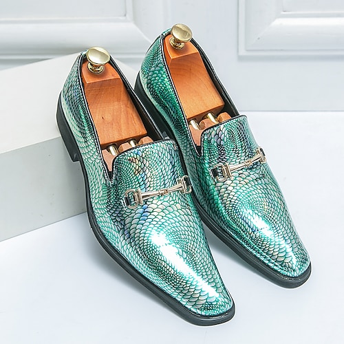 

Herren Loafer Slip On Übergrössen Leder-Loafer Geschäftlich Brautkleider schlicht Täglich PU Atmungsaktiv Komfortabel Silber Schwarz Blau Winter