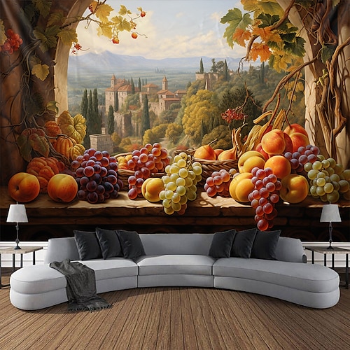 

Herbst Obst Landschaft hängende Wandteppich Kunst große Wandteppich Wanddekor Foto Hintergrund Decke Vorhang Zuhause Schlafzimmer Wohnzimmer Dekoration