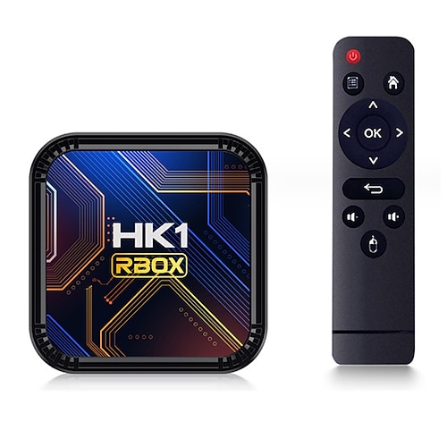 Smart TV Box HK1 RBOX K8S Android 13 8K Android TV Box RGB Light 4GB 64GB  WiFi6 Dual Wifi 2023 PK Android 12 6K 2024 - $36.99