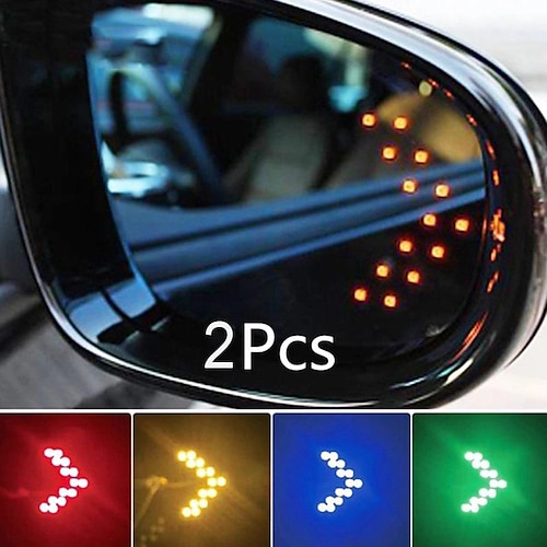 

2 pièces voiture rétroviseur clignotant caché led clignotant 14smd led flèche lumière clignotant