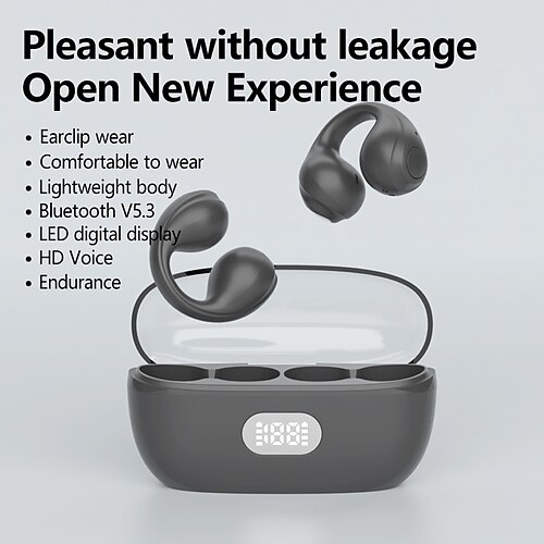 

NIA JS352 Drahtlose Ohrhörer TWS-Kopfhörer 耳夹 Bluetooth 5.3 Ergonomisches Design Stereo Mit Ladebox für Apple Samsung Huawei Xiaomi MI Laufen Für den täglichen Einsatz Fahrradlichter Handy Büro