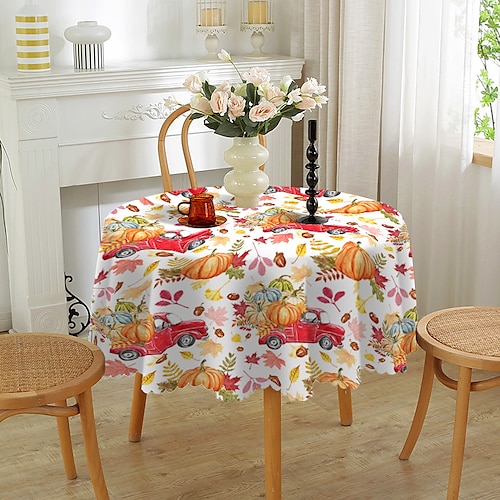 

Tischdecke, Zuhause, Esstisch, grenzüberschreitende Herbst-Thanksgiving-Kürbis-Festdekoration