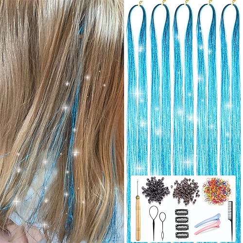 Hair Tinsel Heat Resistant Fairy Hair Tensile Sparkly Glitter Hair