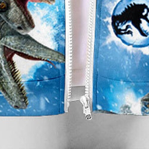  Chlapecké 3D Zvíře Dinosaurus Kabát Dlouhý rukáv Podzim Zima Aktivní Šik ven Chladný Děti 3-12 let Dovolená ulice Denní Běžný