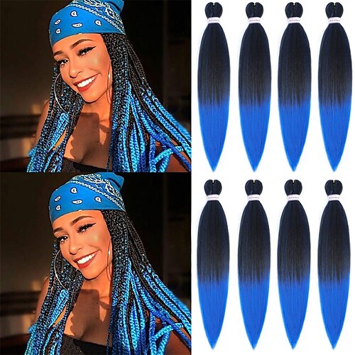 Pre Stretched Braiding Hair Long Braid 30 In 8 Packs Synthetic Braids  Extensions