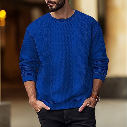 

Men's Sweatshirt Black Blue Crew Neck Plain Halloween Sports Outdoor Daily Streetwear Basic Casual Spring Fall Clothing Apparel Hoodies Sweatshirts Long Sleeve