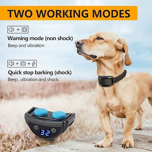 wärmender vibrator Hundetraining Halsband RC06, IP67 wasserdicht, wiederaufladbar,  Fernbedienung mit LCD-Farbmonitor für Hunde aller Größen, Schock-/Vibrations-/Piepton-Modus.  Sale main image 0