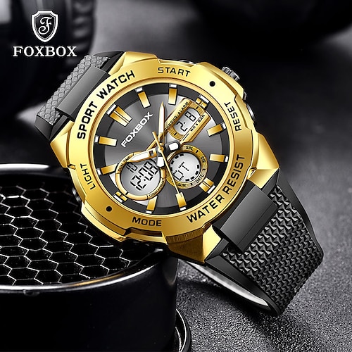 

Masculino Relogio digital Mostrador Grande Exterior Esportivo Moda Luminoso Data Semana IMPERMEÁVEL Hora mundial Silicone Assista