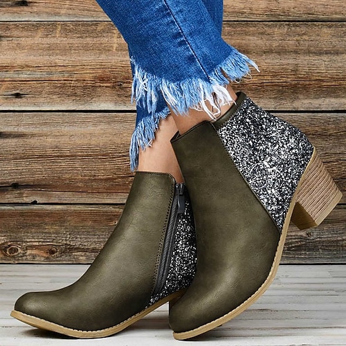 

Femme Bottes Bottes Cavalières Grandes Tailles Bottes de travail Extérieur Travail du quotidien Strass Cristal Talon haut Talon Bottier Bout rond Rétro Vintage Décontractées Confort Marche