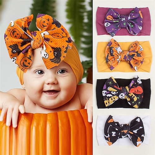 

Baby Unisex Halloween / Casual / Täglich Kürbis / Geist / SPIDER Schleife / Bedruckt Polyester Haarzubehör Schwarz / Weiß / Gelb Einheitsgröße