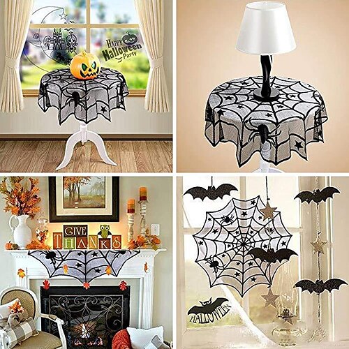 

halloween decor curtains for door window kitchen with spider web bats witch skull halloween window curtain, black lace door curtain panel decor for halloween window decorations