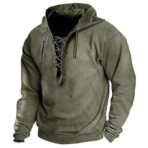 

Herren Hoodie Sweatshirt Kapuze Schwarz Weiß Armeegrün Braun Grau Mit Kapuze Glatt Sport Natur Täglich Festtage Strassenmode Cool Brautkleider schlicht Frühling Herbst Bekleidung Kapuzenpullover