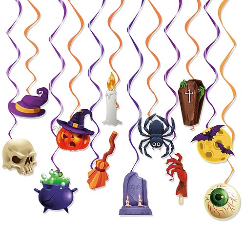 

pendentif spirale halloween halloween squelette citrouille fête atmosphère décoration pendentif
