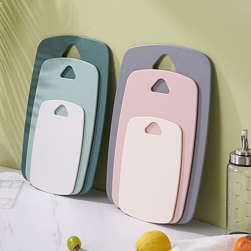 Cutting Boards For Kitchen,Plastic Cutting Board Set Of 3, Thick Chopping  Boards For Meat, Veggies, Fruits(Pink, 3Pcs)