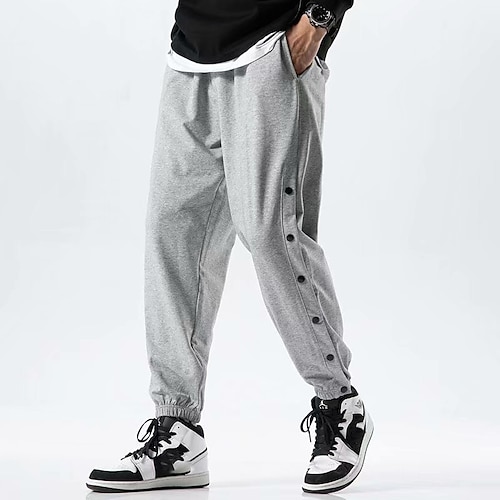 

Homme Joggings Pantalon Jogger Pantalon Poche Plein Confort Respirable Extérieur du quotidien Sortie Mélange de Coton Mode Décontractées Noir Gris Micro-élastique