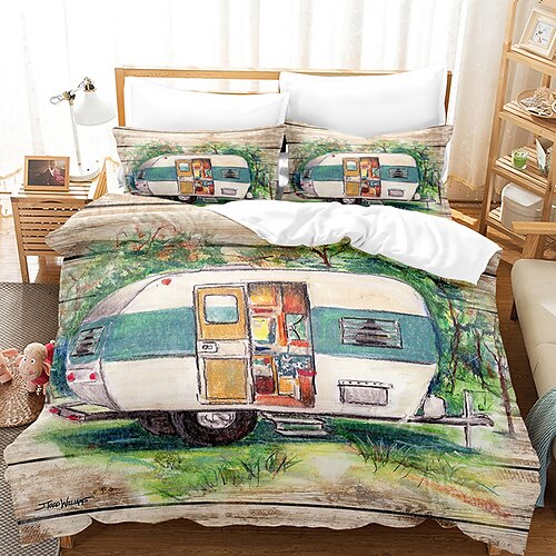

3Pcs/2Pcs 3D Bedding Set Wooden Background Series Three Piece Set Of Digital Printed Bed Sheets And Quilt Covers Three Piece Set Of Cross-Border Home Textiles