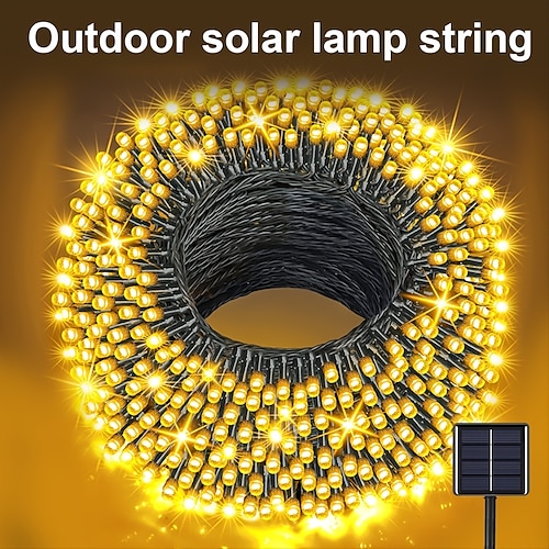 

Outdoors Solar String Lights 22m 200 LEDs 8 Modes Solar Lamp LED Lights Strips Waterproof For Gardens Courtyard Wedding Party Halloween New Year Christmas Tree Home Decor