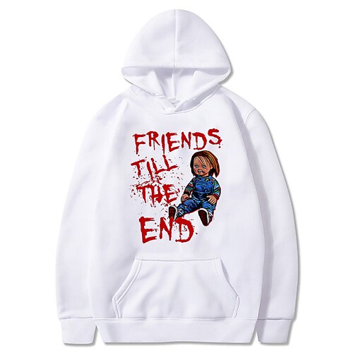 

Halloween Chucky Hoodie Print Front Pocket Graphic Hoodie For Men's Women's Unisex Adults' Hot Stamping 100% Polyester Halloween Casual Daily