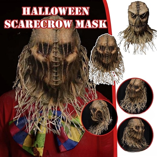 

Scarecrow Gloves Hat Mask Unisex Scary Costume Party Easy Halloween Costumes