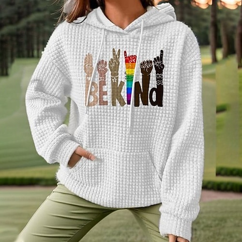 

Mujer Sudadera con capucha de golf Mantiene abrigado Transpirable Secado rápido Manga Larga Ropa de golf ropa de golf Con Capucha Impreso Primavera Otoño Tenis Golf pepinillo