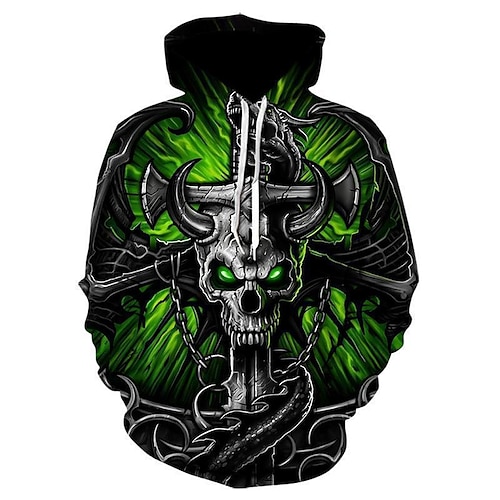 

Víspera de Todos los Santos Calabaza Esqueleto Sudadera Estampado Clásico Estilo callejero Sudadera Para Hombre Mujer Unisexo Adulto Impresión 3D 100% Poliéster Calle Ropa Cotidiana