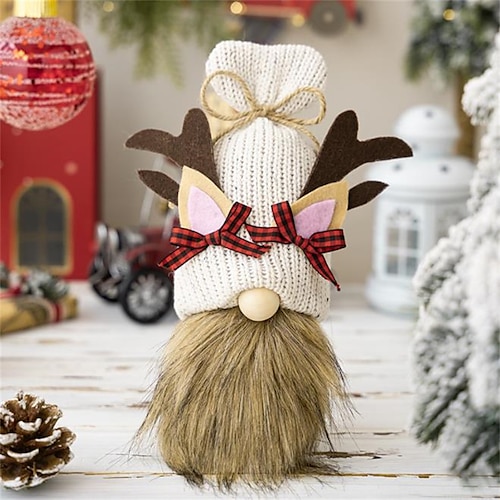 

Chapeau de noël en corne de cerf, coquille de rudolf, produits décoratifs de noël, poupée forestière