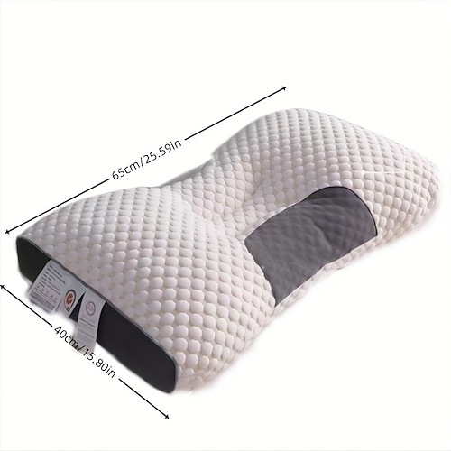 1pc Knitted Pillow Cervical Spine Protection, Sleep Massage Pillow Core,  Household Pillow Moisture Absorption Breathable Antibacterial Bedding  Pillow