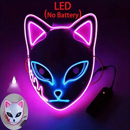 

Ilumina la noche con una máscara LED Fox Drift, perfecta para cosplay de Halloween. ¡fiestas!