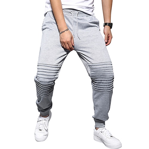 

Hombre Pantalones de Deporte Persona que practica jogging Pantalones Correa Plano Comodidad Transpirable Exterior Diario Noche Moda Casual Negro Gris