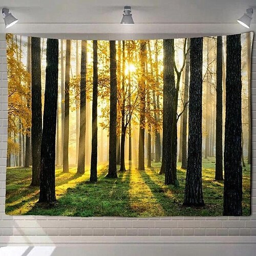 

Herbstwald hängende Wandteppich-Wandkunst, große Wandteppich-Wanddekoration, Fotografie-Hintergrund, Decke, Vorhang, Zuhause, Schlafzimmer, Wohnzimmer, Dekoration