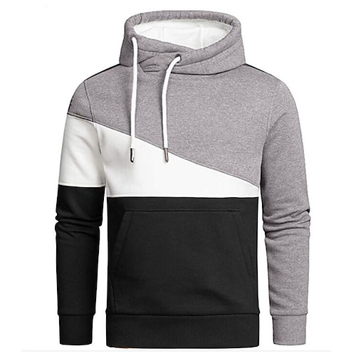 

Herren Hoodie Sweatshirt Kapuze Schwarz Marineblau Blau Dunkelgray Grau Mit Kapuze Farbblock Sport Natur Täglich Festtage Strassenmode Cool Brautkleider schlicht Frühling Herbst Bekleidung