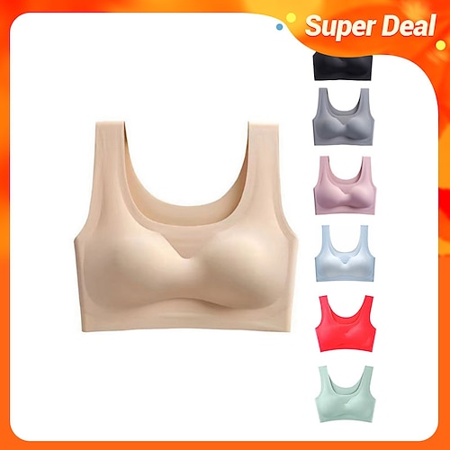 

reggiseno senza anello in acciaio da donna, yoga, sport, sonno, taglie forti, gilet elasticizzato