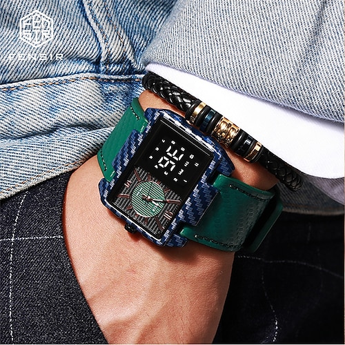 

Einzigartige Designer-Luxus-Sportuhren für Herren, ungewöhnliche Neuheit, LED-Digital-Quarzuhr für Herren, Armbanduhr, Relogio Masculino