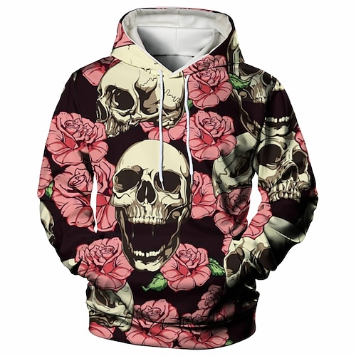 

Halloween Potiron Crâne / Squelette Sweat à capuche Imprime Classique Style de rue Sweat à capuche Pour Homme Femme Unisexe Adulte Impression 3D 100 % Polyester Plein Air Usage quotidien