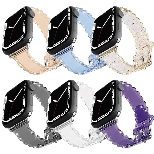 

Sport Band Compatible with Apple Watch band 38mm 40mm 41mm 42mm 44mm 45mm 49mm Women Waterproof Adjustable TPU Strap Replacement Wristband for iwatch Series Ultra 8 7 SE 6 5 4 3 2 1