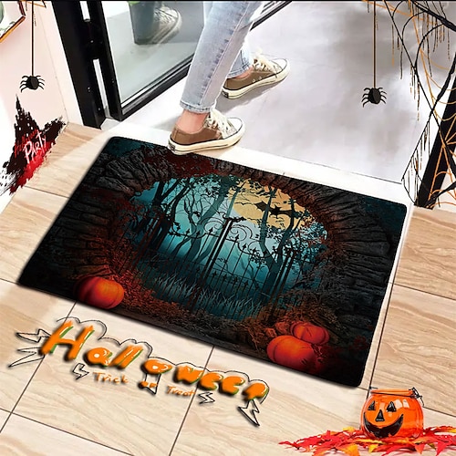 

Halloween Floor Mat Door Mat Hallway Carpets Area Rugs Washable for Bedroom Living Room Kitchen Bathroom Anti-Slip Floor Mats