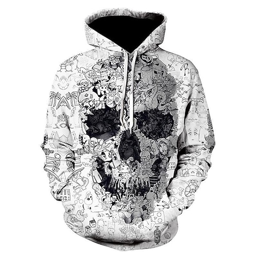 

Halloween Potiron Crâne / Squelette Sweat à capuche Imprime Classique Style de rue Sweat à capuche Pour Homme Femme Unisexe Adulte Impression 3D 100 % Polyester Plein Air Usage quotidien