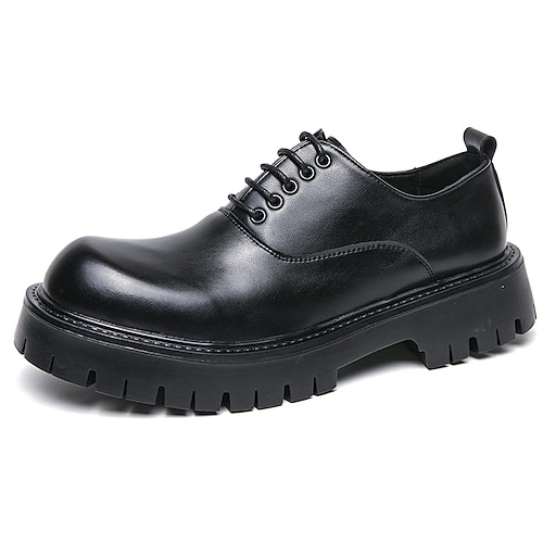 

Herren Outdoor Freizeitschuhe für Herren Karierte Schuhe im britischen Stil Brautkleider schlicht Britisch Täglich Büro Karriere PU Rutschfest Helles Schwarz Schwarz Frühling Herbst