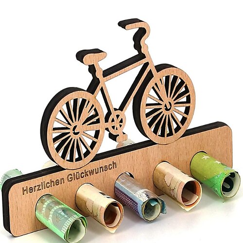 

Embalaje de regalos de dinero de madera - decoración de bicicletas regalos de dinero, cumpleaños - aniversario - regalos de madera - regalos para amigos, familiares