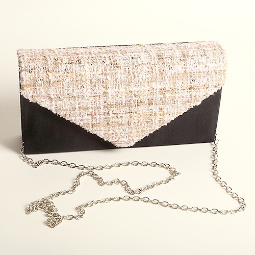 

Women's Evening Bag Polyester Party Holiday Chain Color Block Black