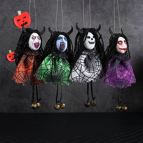 

Halloween Plush Doll Pendant Ghost Festival Pumpkin Witch Jewelry Ghost House Decoration Props Halloween Party Decoration Pendant Decoration Ghost Face Ghost Toy Bar Purple Green Pendant Trick Pendant