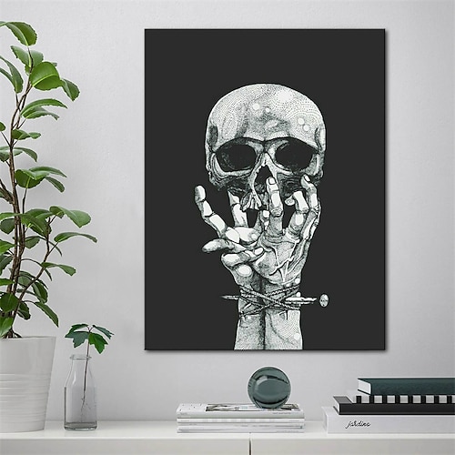 

1 Stück Halloween-Poster, Totenkopf-Halloween-Wanddekoration, Vintage-Dekor, Wandkunst