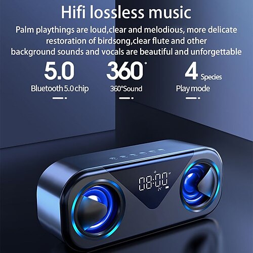 

bluetooth haut-parleurs led haut-parleur alarme horloge smart soundbar 3d son surround bluetooth haut-parleur pour l'extérieur bluetooth 5.0 haut-parleur led haut-parleur alarme horloge