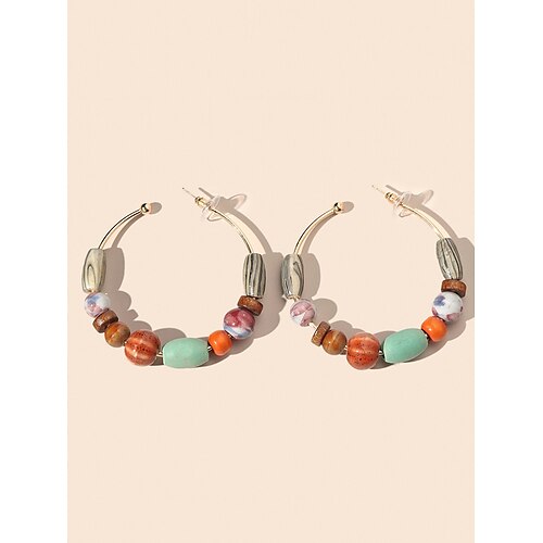 

Mulheres Brincos Vintage Ao ar livre Multicolorido Brinco