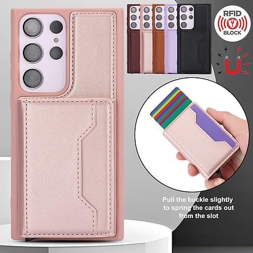 

Phone Case For Samsung Galaxy S23 Ultra Plus S22 Plus Ultra A54 A34 A14 Back Cover Detachable Anti-theft With Card Holder Retro TPU PU Leather