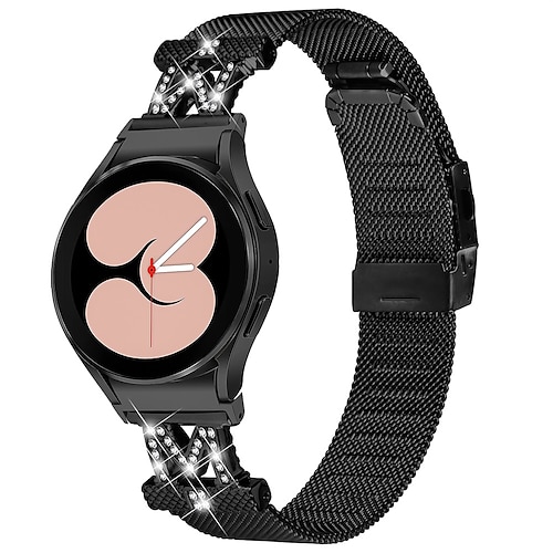 

Bracelet de Montre pour Samsung Galaxy Watch 6/5/4 40/44mm Watch 5 Pro 45mm Watch 4 Classic 42/46mm Watch 6 Classic 43/47mm Alliage Remplacement Sangle Ajustable Antichoc Bracelet Milanais Bracelet