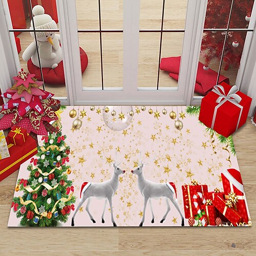 

Tapis de sol en forme de père noël, pour la maison, le salon, la chambre à coucher, la porte d'entrée, le porche, la salle de bain