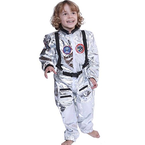 

Astronaute Enfant Garçon Fille Costume de Cosplay Pour Polyester Halloween Mascarade Collant / Combinaison Chapeau